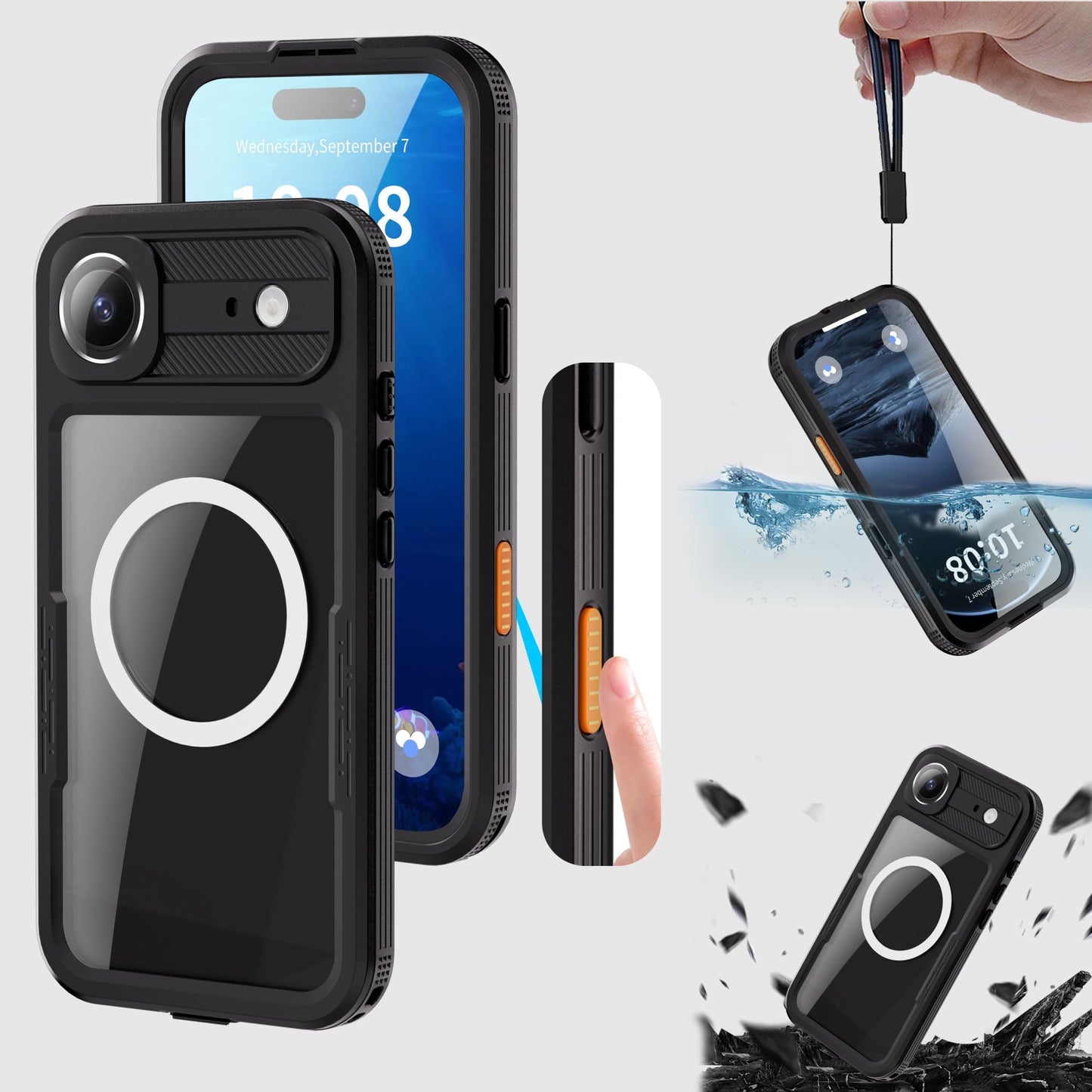 iPhone 17 Air Waterproof Case Magsafe Waterproof Shockproof Rugged