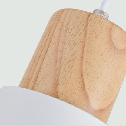 White Metal Lampshade Simple Pendant Hanging Light Lamp