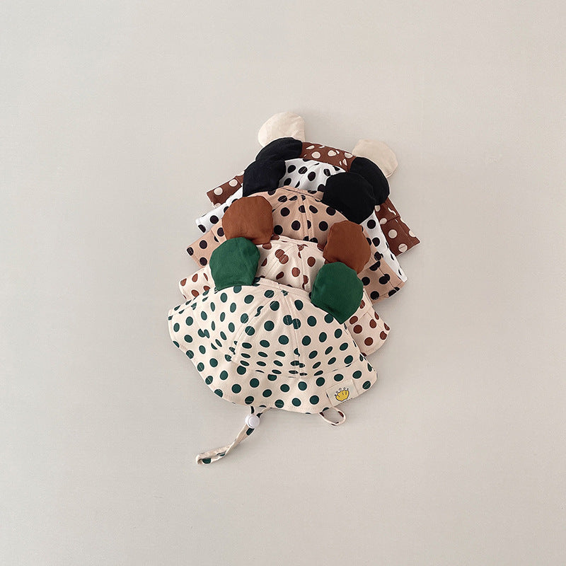 Cartoon Dot Print Baby Bucket Hat