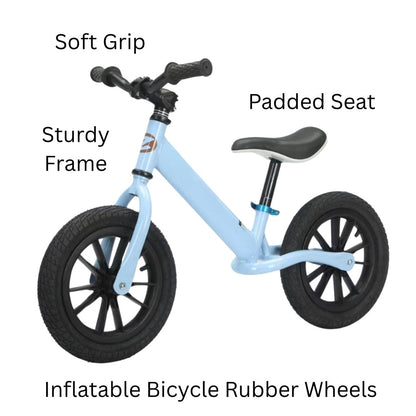 Toddler Balance Bike – Rubber Tyres & Adjustable Seat