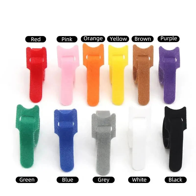 250mm Reusable Hook & Loop Cable Ties (Adjustable)