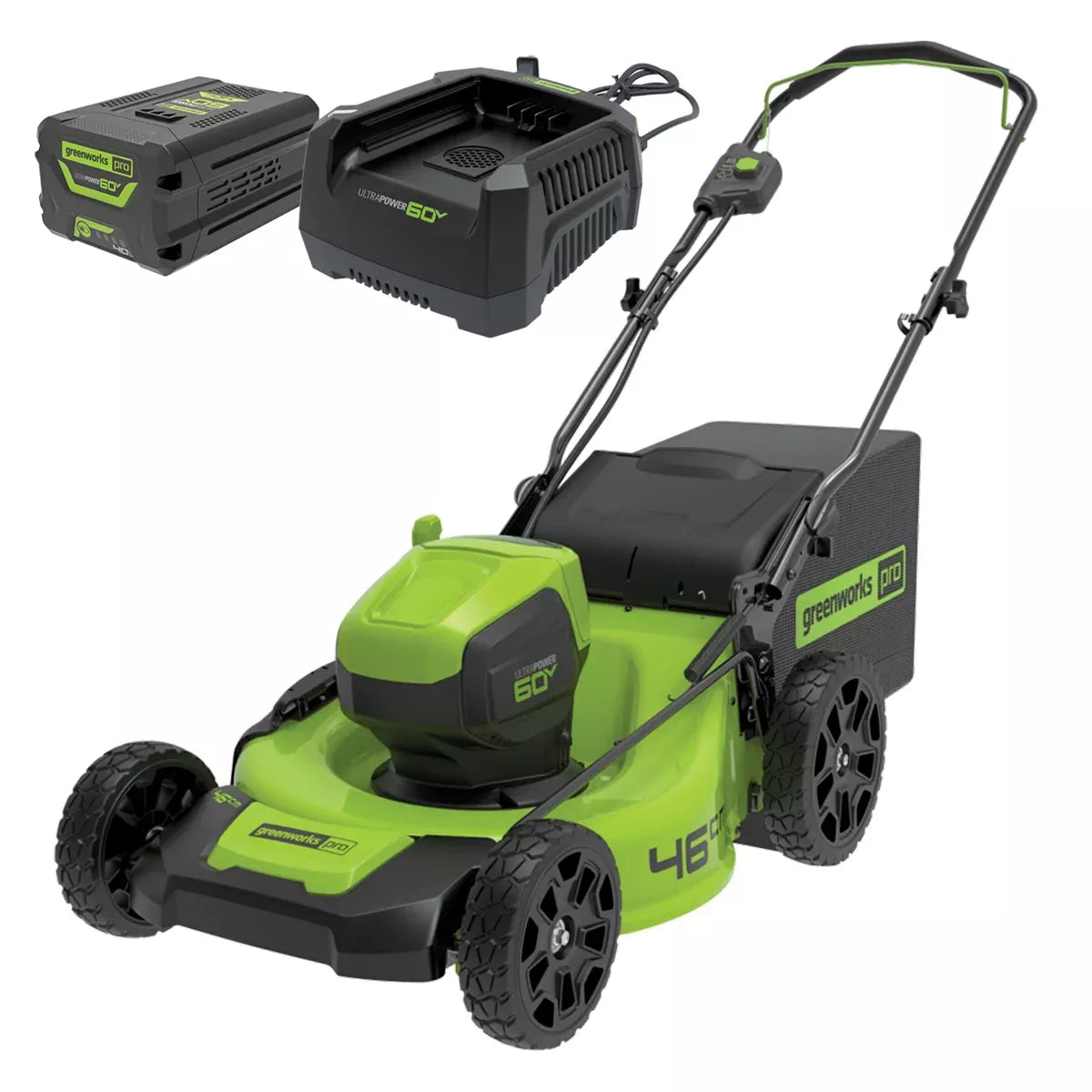 Greenworks 60V Pro Brushless Push Lawnmower Kit (46cm / 18″)