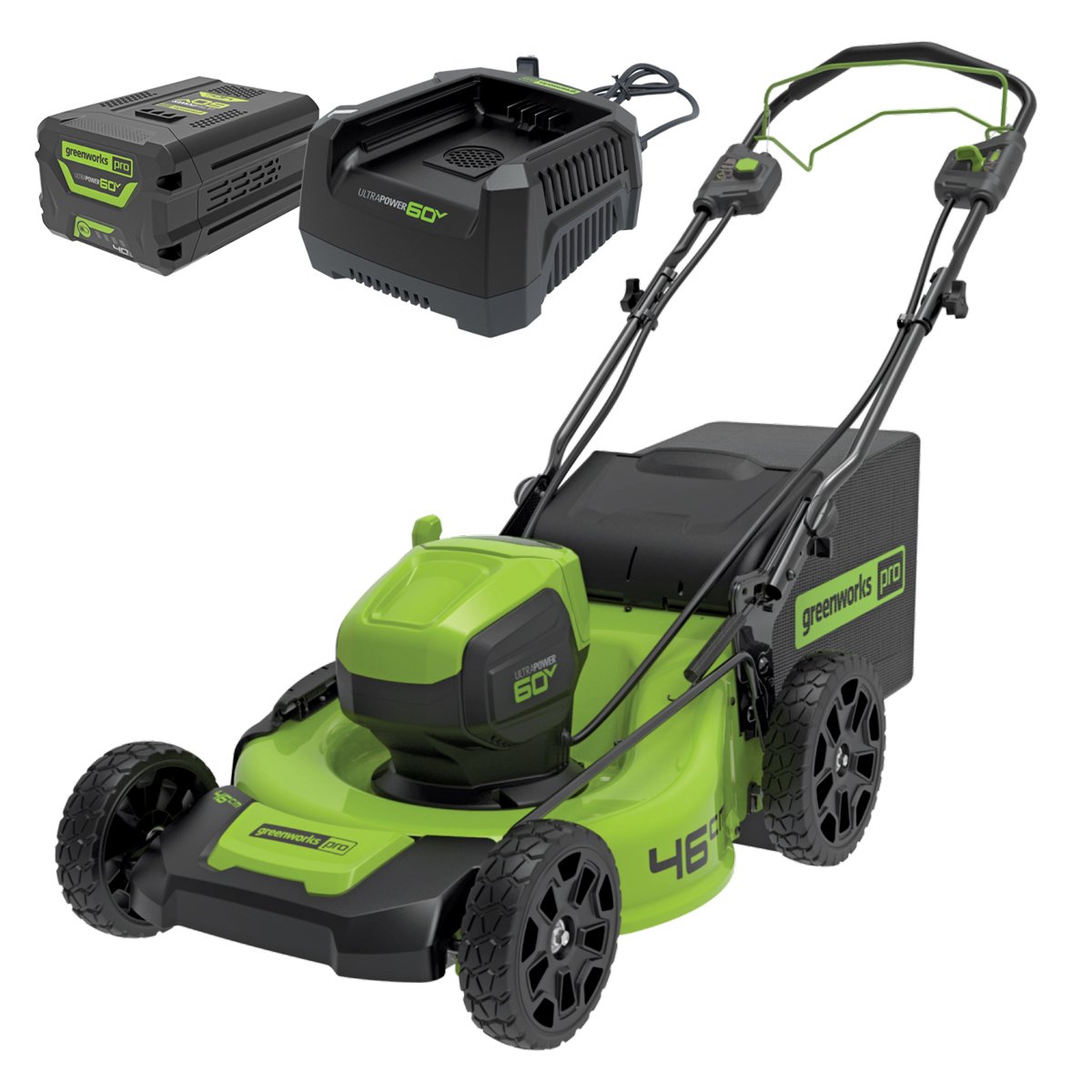 Greenworks 60V Pro Brushless Self-Propelled Lawnmower Kit (46cm / 18″)
