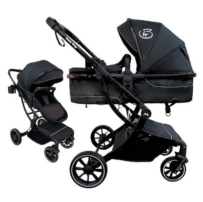 Baby 2 in 1 Multifunctional Two-Way Bassinet Stroller BLACK