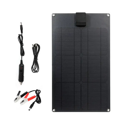 25W Portable Solar Panel Charger with USB & 12V DC Output