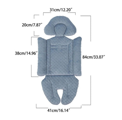 Deluxe Baby Stroller Pad liner with Multi-Zone Support