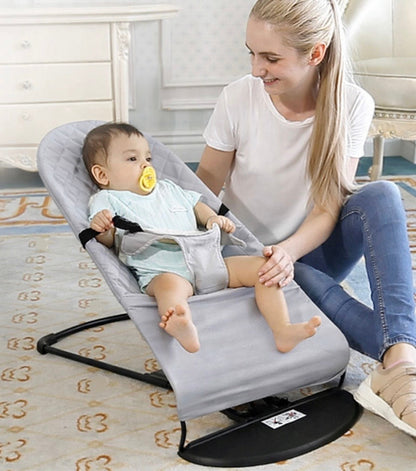 Portable Soothing Bouncer Baby Rocker Chair - GREY