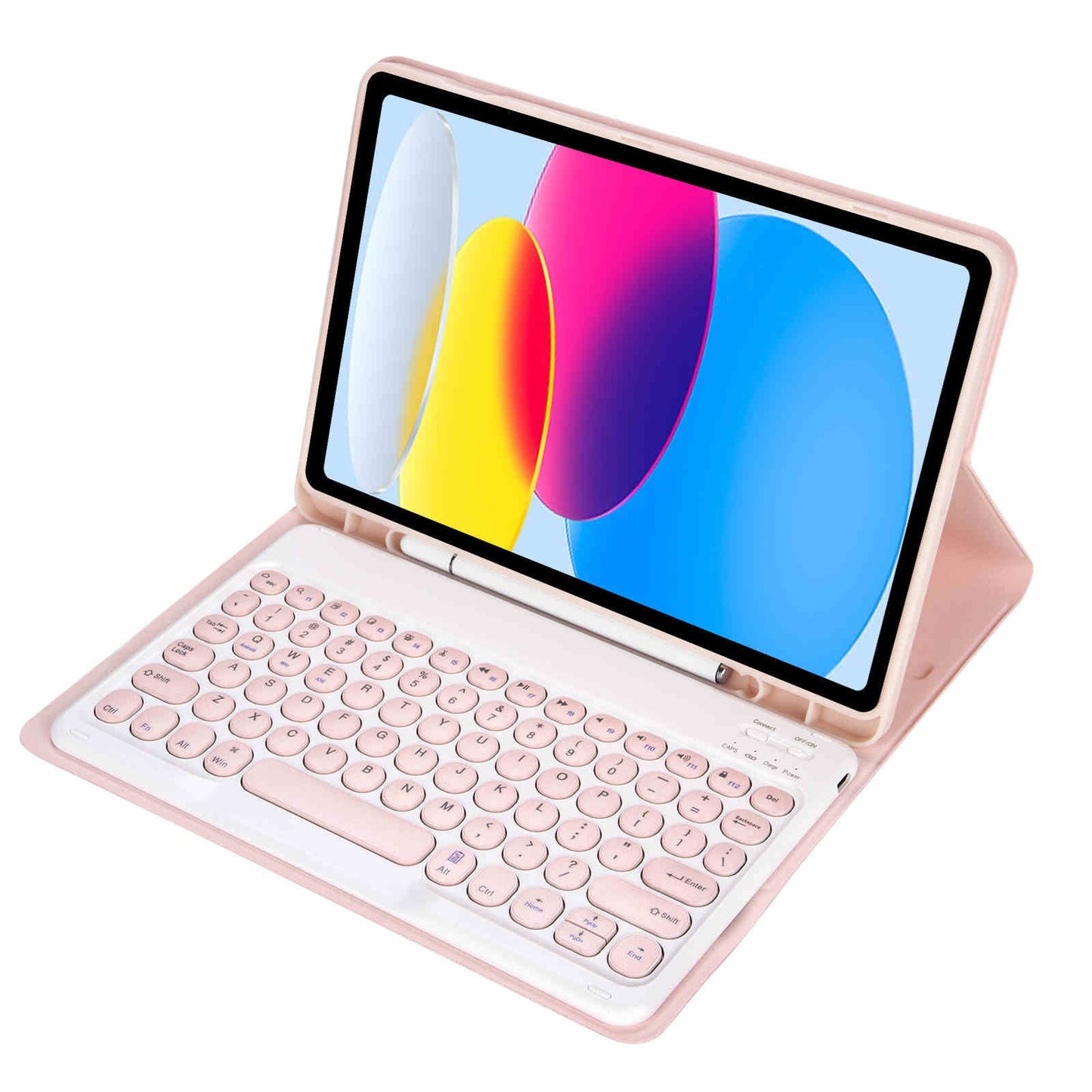 iPad 10Gen 10.9, iPad 11 (A16 2025) Keyboard Case - Pink