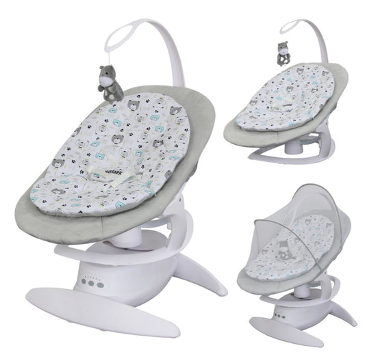 2-in-1 Electric Orbit 3D Advanced Baby Swing & Rocker with 360 Rotation and Toy