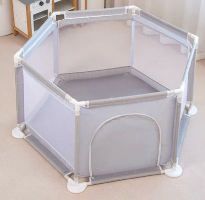 Hexagon Baby Playpen with Zipper Door Kids Play Area