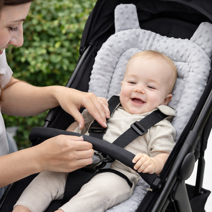 Universal Plush Baby Stroller Liner with Anti-Slip Back - GREY