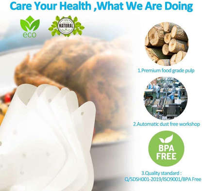 200pcs Air Fryer Liners Perforated Parchment Paper Square Non-stick