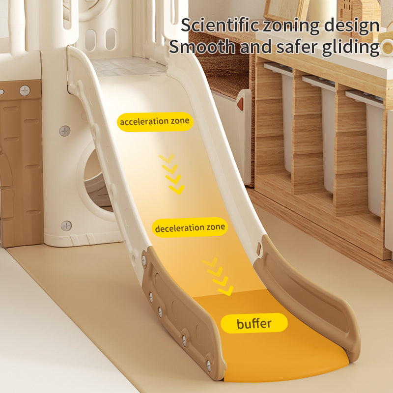 Kids slide Playground Coffee/White