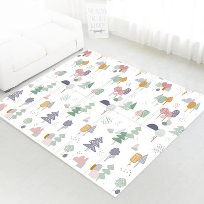 200x1800x1 cm Foldable Baby Playmat with Carry Bag - Cloud & Tree Double Sides-B