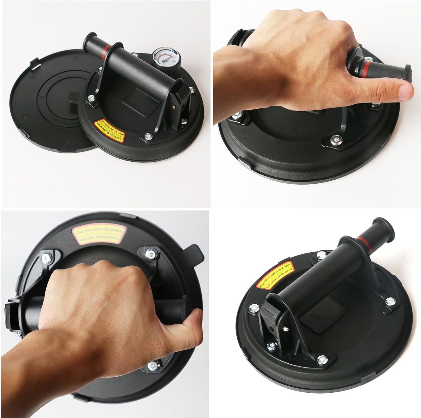 Glass Suction Cup 200kg with Pressure Gauge