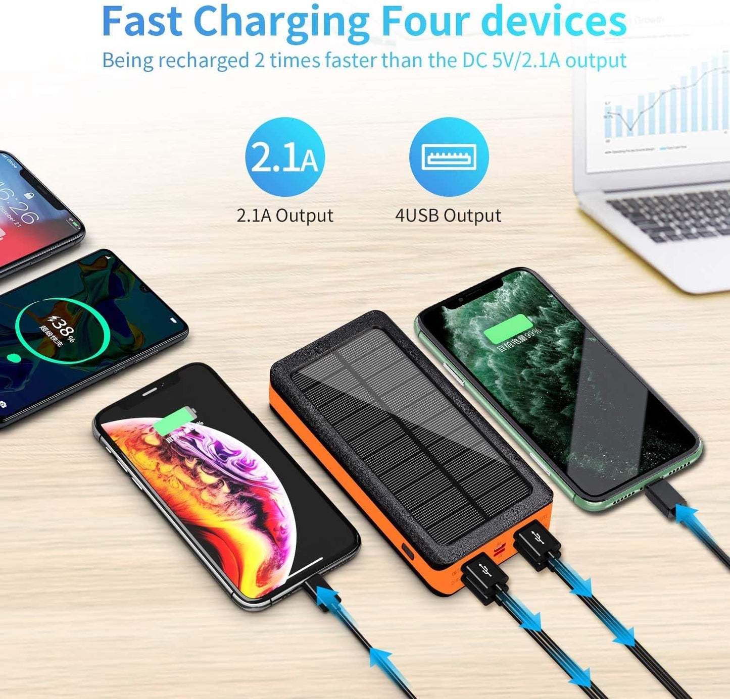 30000mAh Solar Power Bank