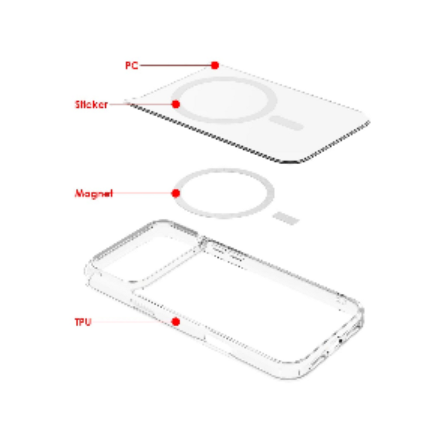 Shockproof Clear Wireless Charging Case for the iPhone 17 Series