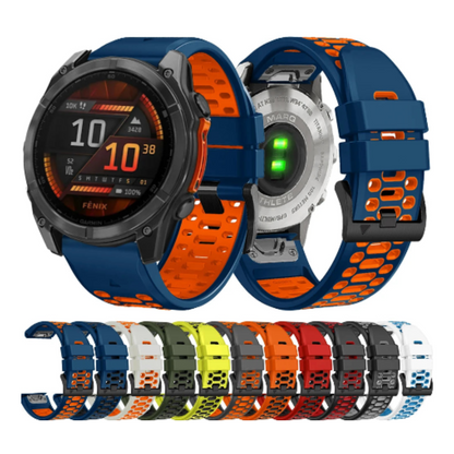 Quickfit Silicone Watch Band for a Range of Garmin Watches (22mm) (See list of models in the description)