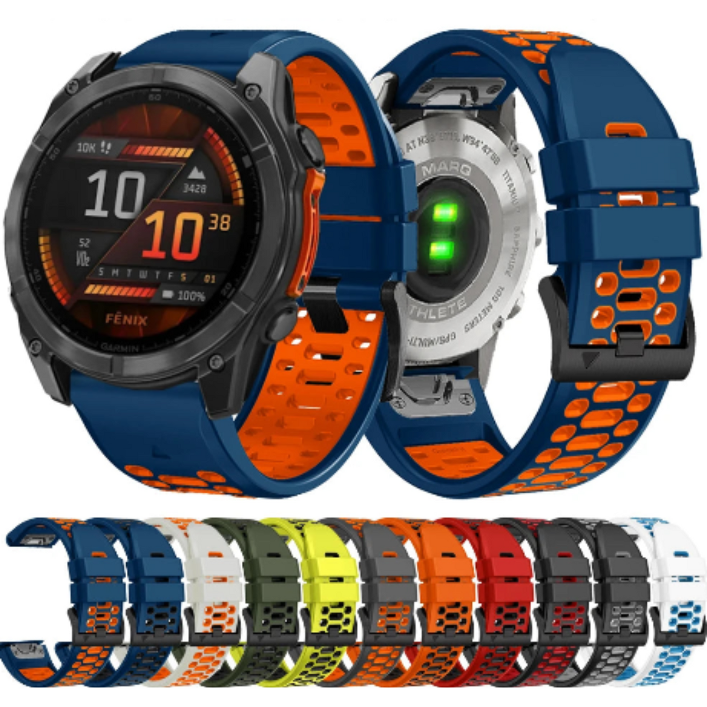 Quick Fit Silicone Strap for the Garmin Fenix 7X & 7X Pro (available in 12 colours)