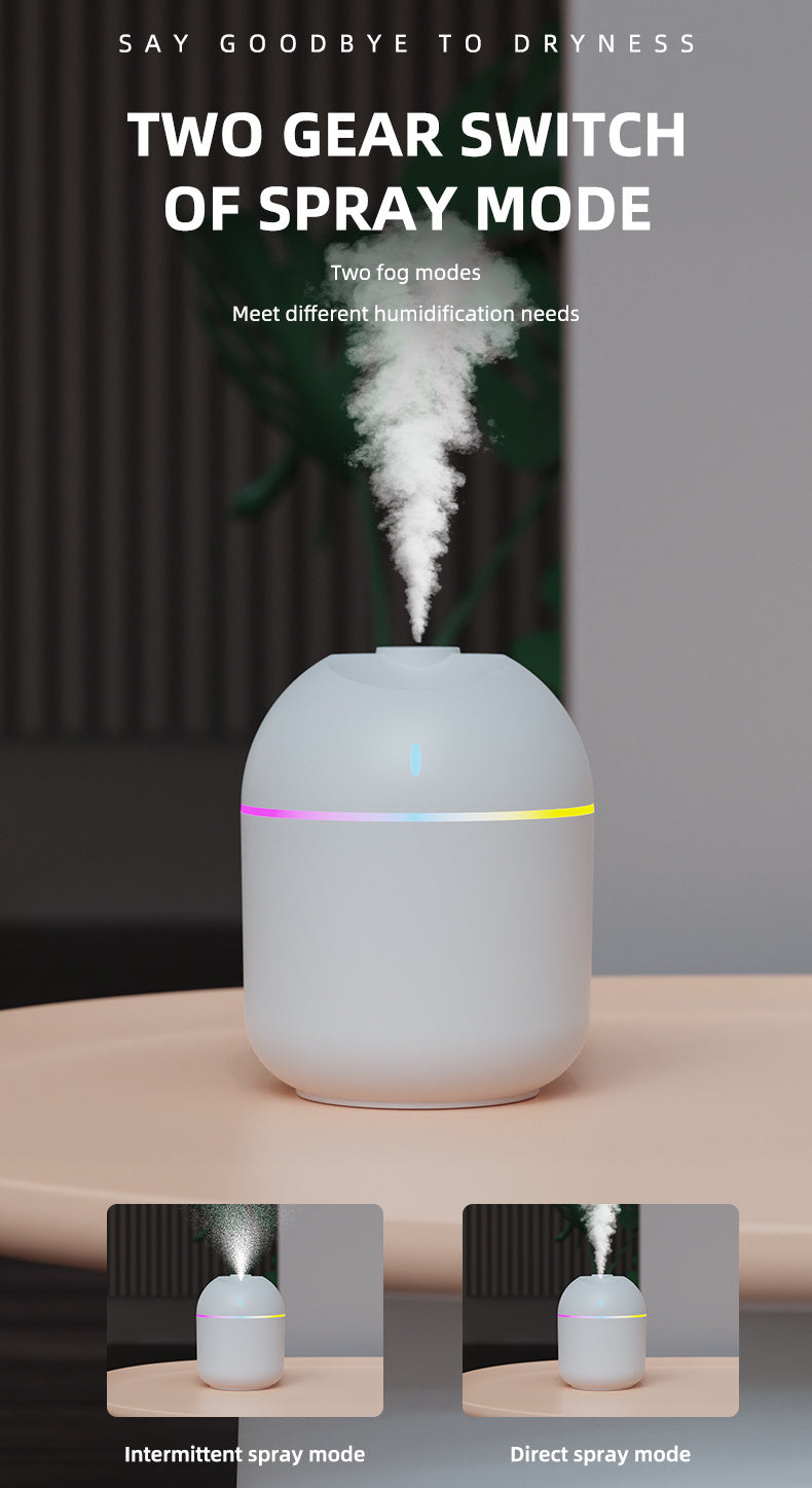 270ml USB Air Humidifier & Aroma Diffuser with LED Night Light