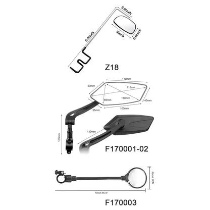 360° Adjustable Bicycle Rearview Mirrors for MTB & Road Bike Handlebars