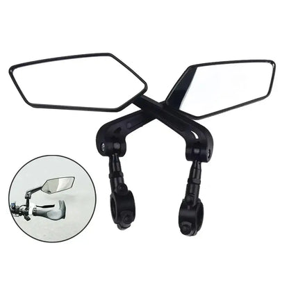 360° Adjustable Bicycle Rearview Mirrors for MTB & Road Bike Handlebars