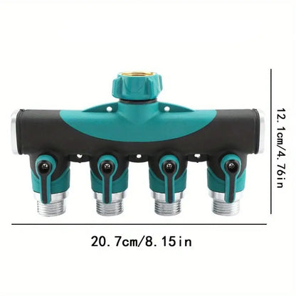 3/4" 2/4-Way Garden Hose Splitter with Shut-Off Valve (different types available)