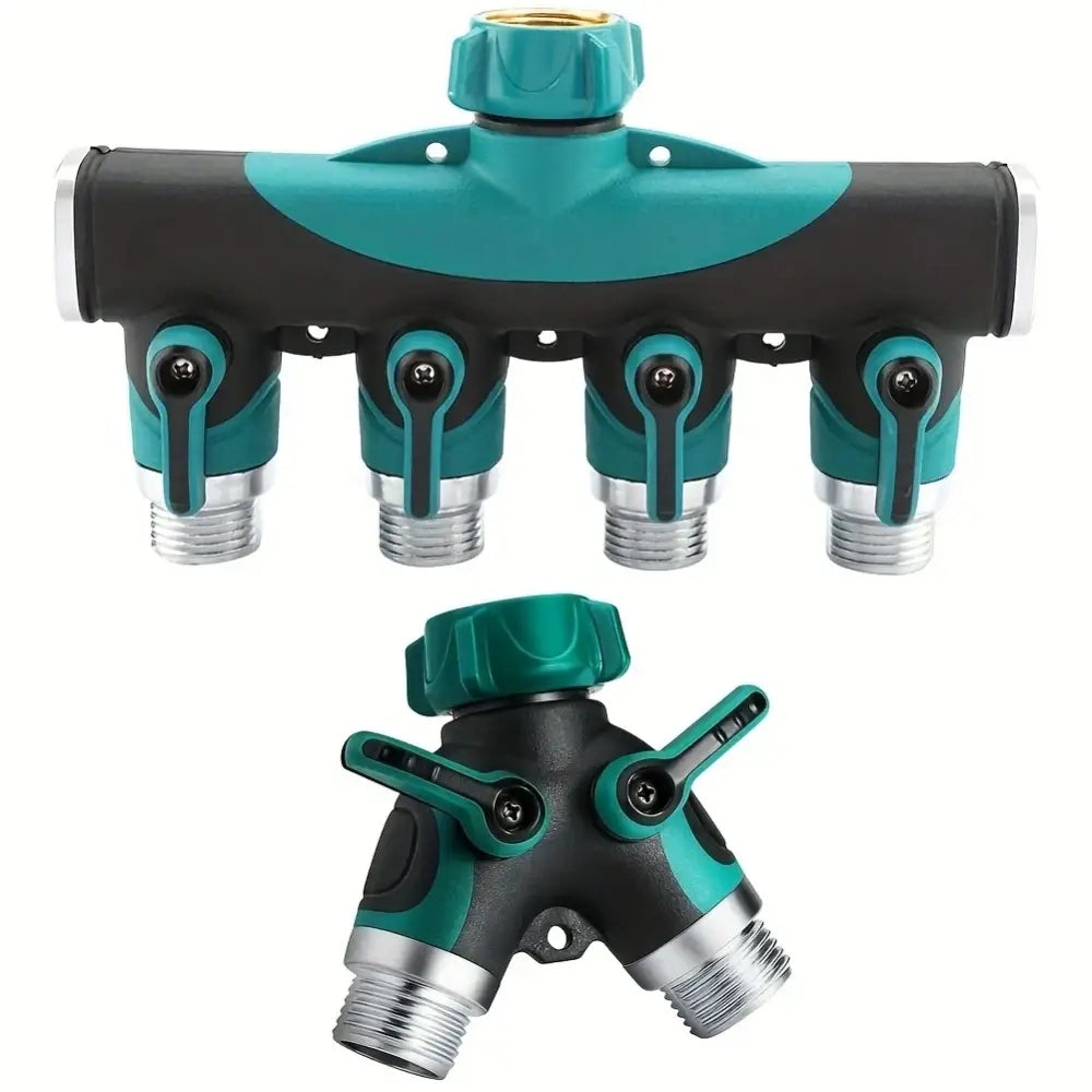 3/4" 2/4-Way Garden Hose Splitter with Shut-Off Valve (different types available)