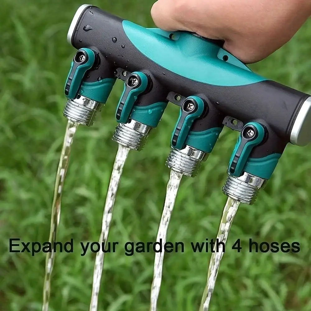 3/4" 2/4-Way Garden Hose Splitter with Shut-Off Valve (different types available)