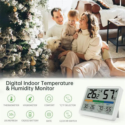 3.4" LCD Digital Thermometer Hygrometer for Home & Office