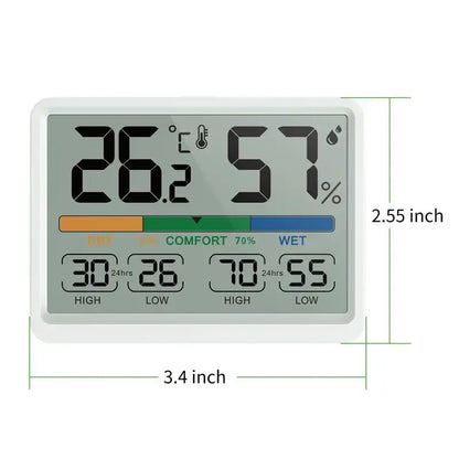 3.4" LCD Digital Thermometer Hygrometer for Home & Office