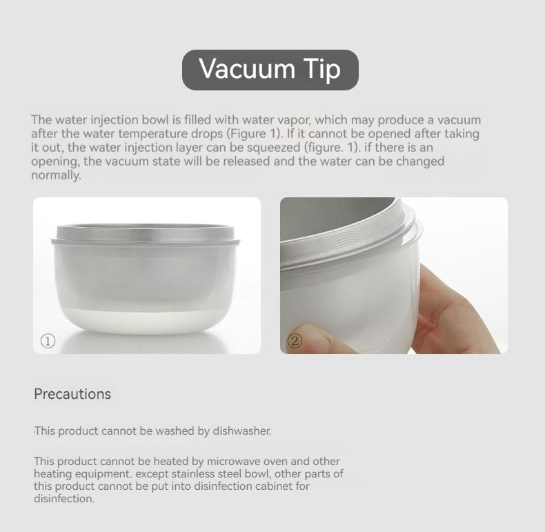 3 Grids Thermal Stainless Steel Baby Toddler Suction Plate /Bowl 4 Pieces Set -Red