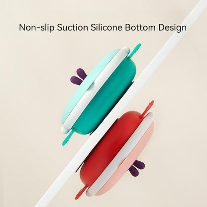 3 Grids Thermal Stainless Steel Baby Toddler Suction Plate /Bowl 4 Pieces Set -Red