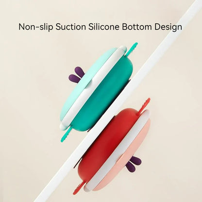 3 Grids Thermal Stainless Steel Baby Toddler Suction Plate /Bowl Set-Green