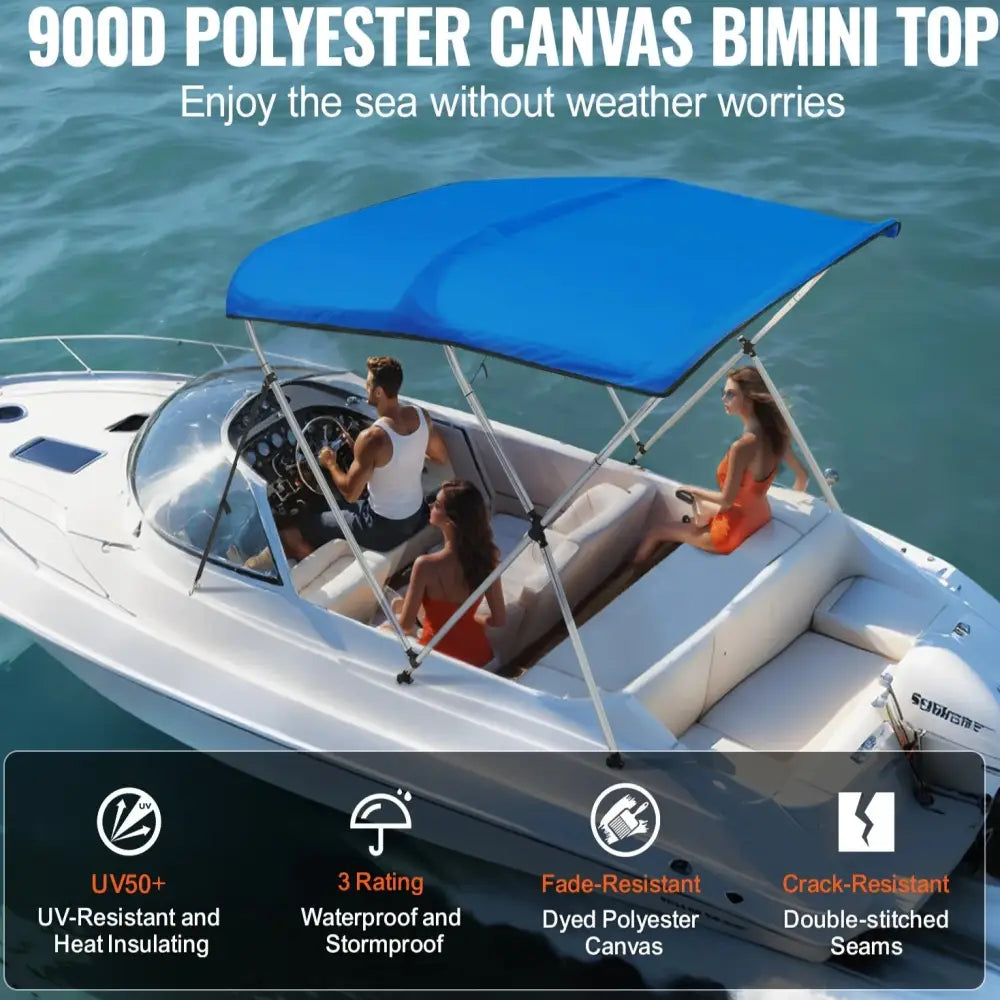3-Bow Bimini Top Boat Canopy – 900D Polyester (different sizes available)