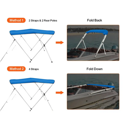 3-Bow Bimini Top Boat Canopy – 900D Polyester (different sizes available)