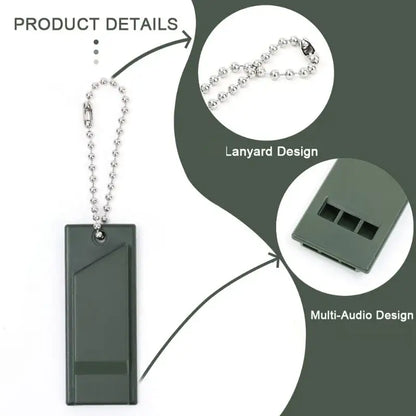 3-Frequency High Decibel Survival Whistle