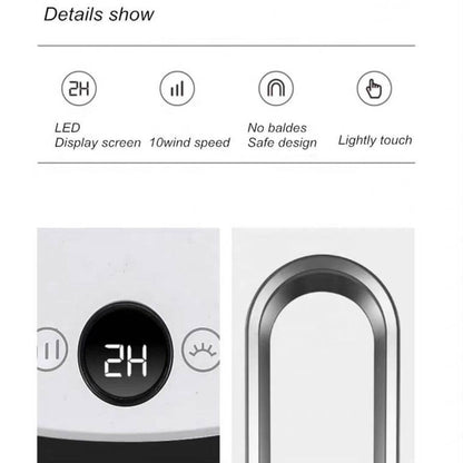 Bladeless Fan Heater NZ – 2-In-1 Hot & Cool Tower Fan | ClimateMaster | Silver/White