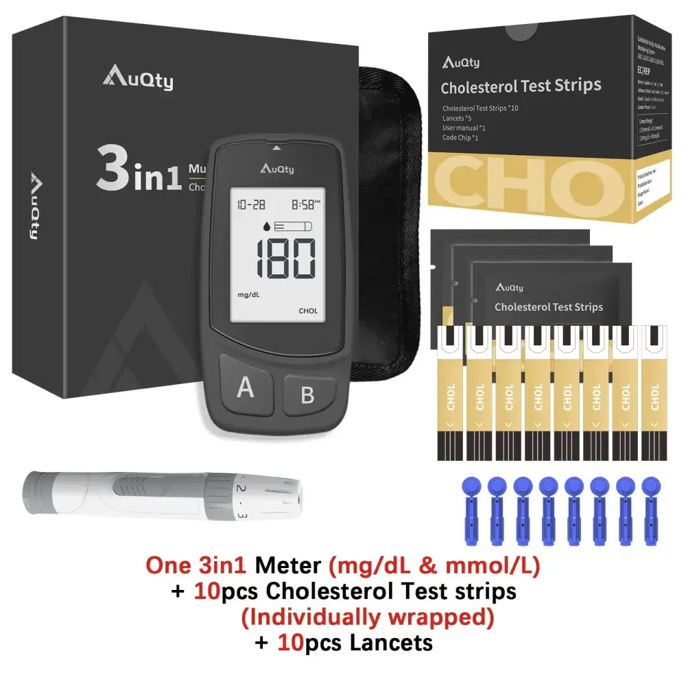 3-in-1 Blood Glucose, Uric Acid & Cholesterol Meter
