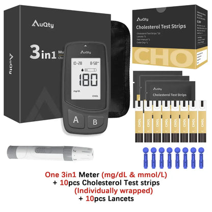 3-in-1 Blood Glucose, Uric Acid & Cholesterol Meter