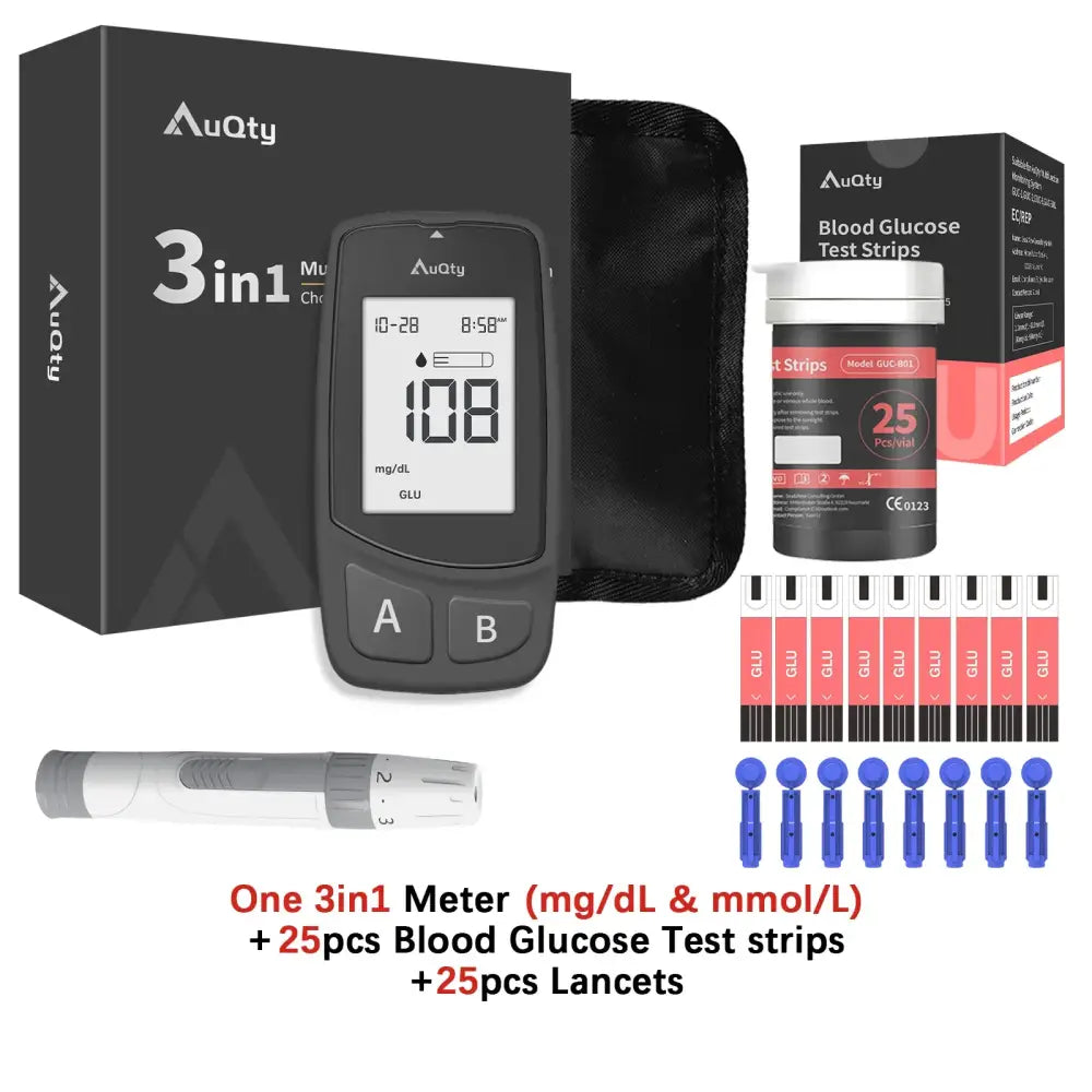 3-in-1 Blood Glucose, Uric Acid & Cholesterol Meter