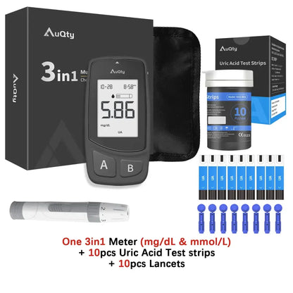 3-in-1 Blood Glucose, Uric Acid & Cholesterol Meter