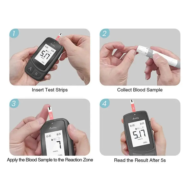 3-in-1 Blood Glucose, Uric Acid & Cholesterol Meter