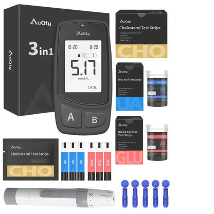 3-in-1 Blood Glucose, Uric Acid & Cholesterol Meter