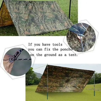 3 in 1 Rain Poncho / Waterproof Tent / Picnic Mat
