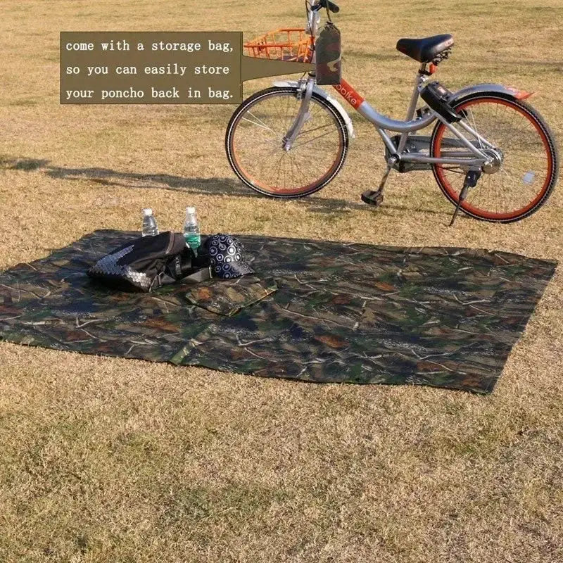 3 in 1 Rain Poncho / Waterproof Tent / Picnic Mat