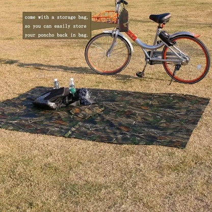 3 in 1 Rain Poncho / Waterproof Tent / Picnic Mat