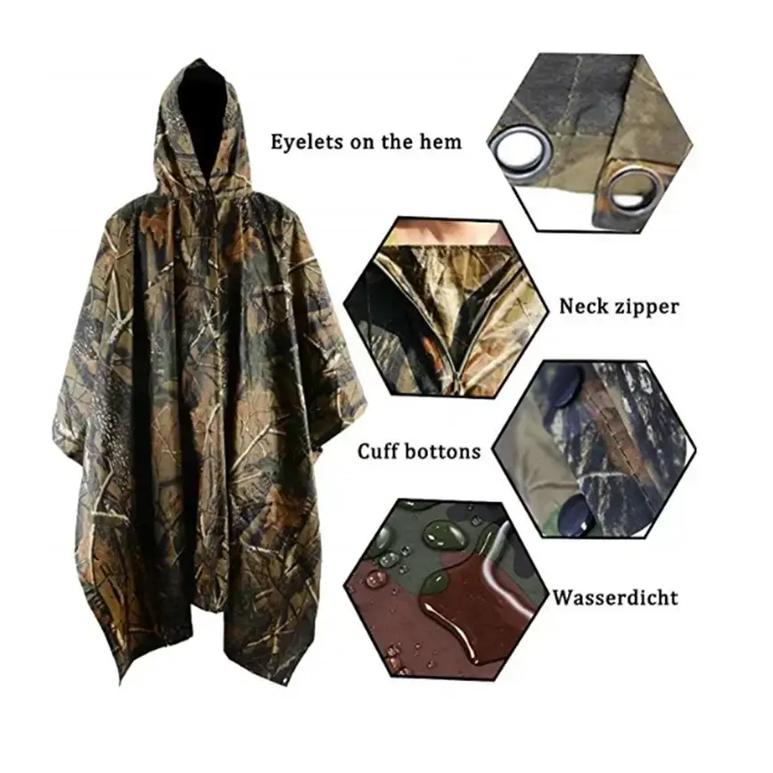 3 in 1 Rain Poncho / Waterproof Tent / Picnic Mat