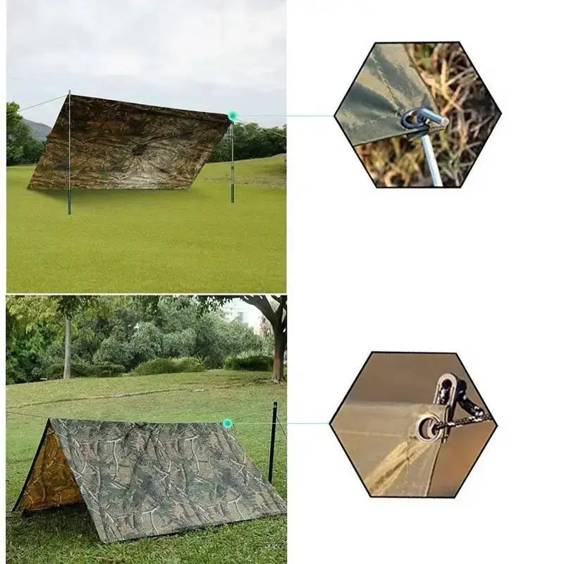 3 in 1 Rain Poncho / Waterproof Tent / Picnic Mat