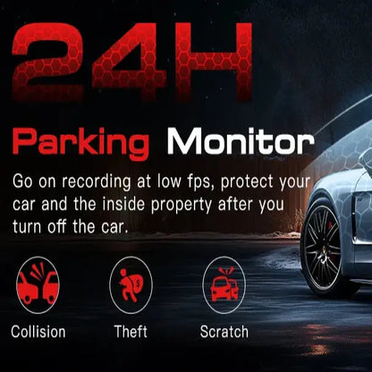 3-Lens Car Camera – Front/Inside/Rear 4K DVR (different models available)